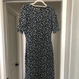 Reformation Blue and White Floral Dress